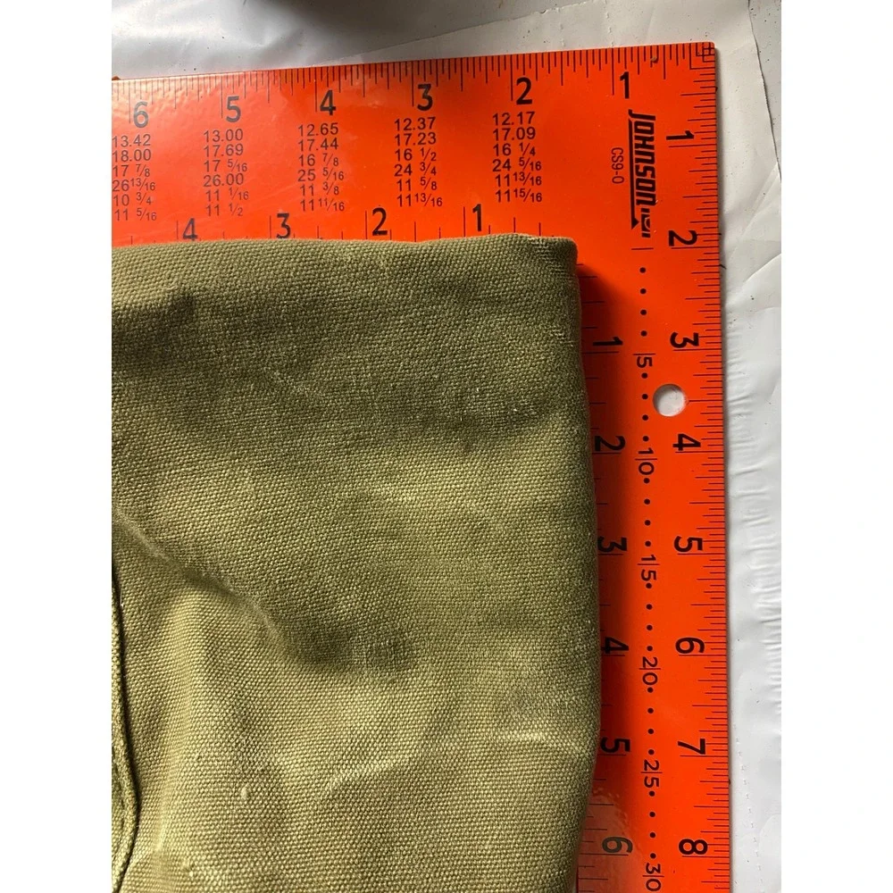 Vintage Olive Green Military Surplus Canvas Duffle Bag Heavy Duty Utility Sack